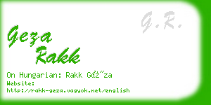 geza rakk business card